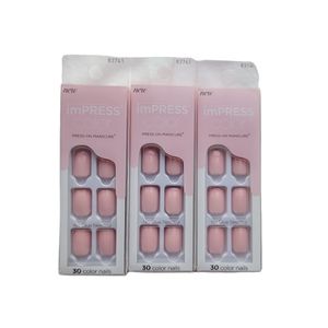 imPRESS Color Kiss 30 Press On Nails 3 boxes 002 Pick Me Pink Light Pink